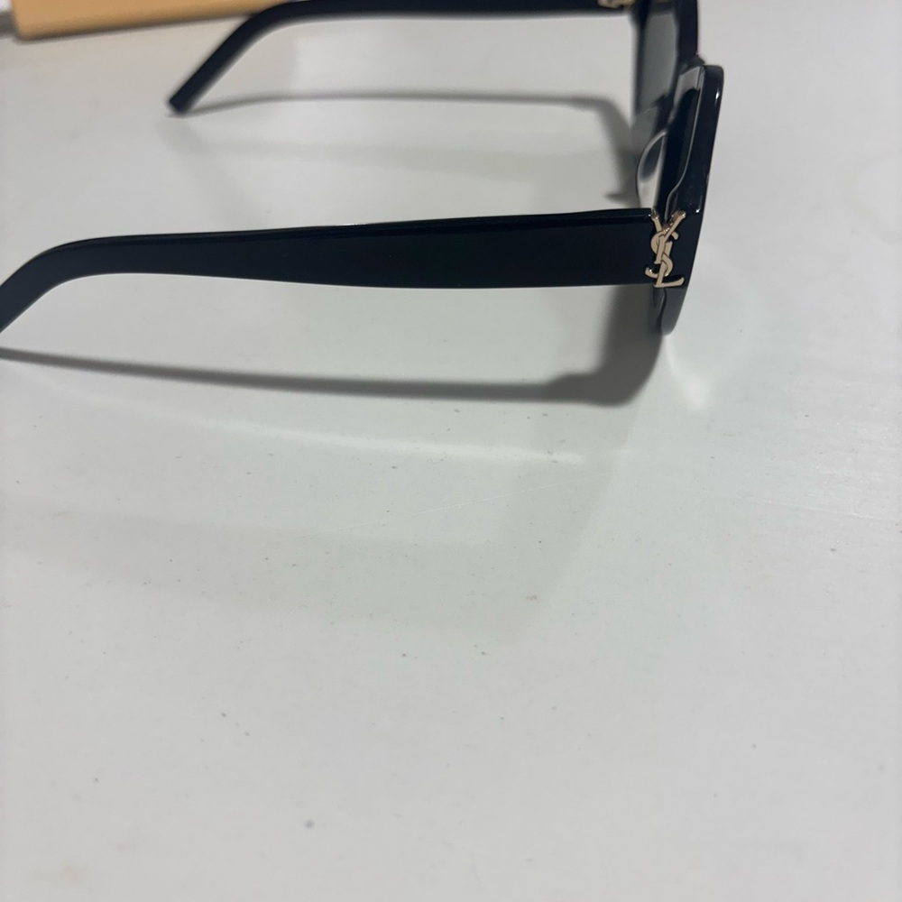 Yves Saint Laurent Black Sunglasses with Gold Accents